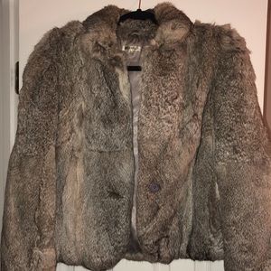 Real rabbit fur coat